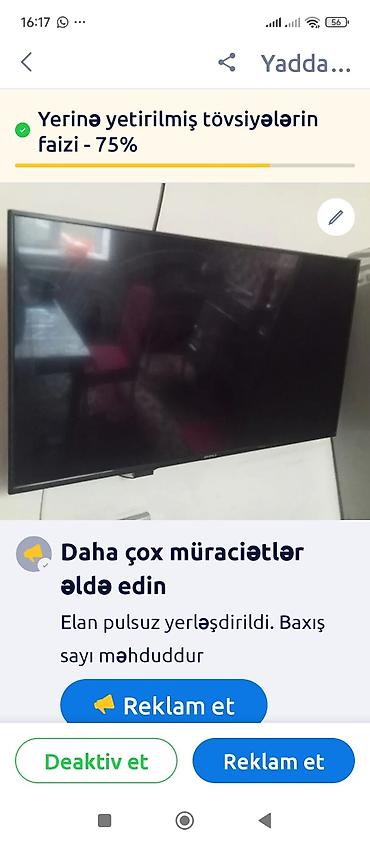 ucuz led tv: İşlənmiş Televizor Supra LED ekran 40" Ünvandan götürmə — 1