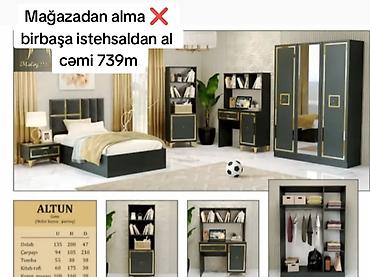 komputer stolu satisi: Təknəfərlik çarpayı, Dolab, Yeni — 1