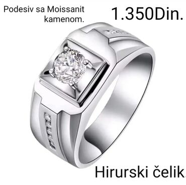 Prstenje: Muški prsten, Materijal: Hirurški čelik, Cirkon na lalafo.rs — 11 Prstenje: Muški prsten, Materijal: Hirurški čelik, Cirkon — 11