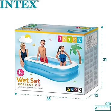 pa 1000: № 8010 Məhsulun adı: Şişmə hovuz Intex H57180NP, göy, 203x152x48 sm — 4