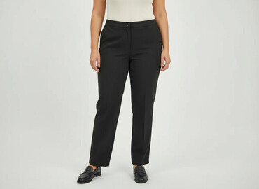 Women's Pants: Classic, Material trousers for women, size XL