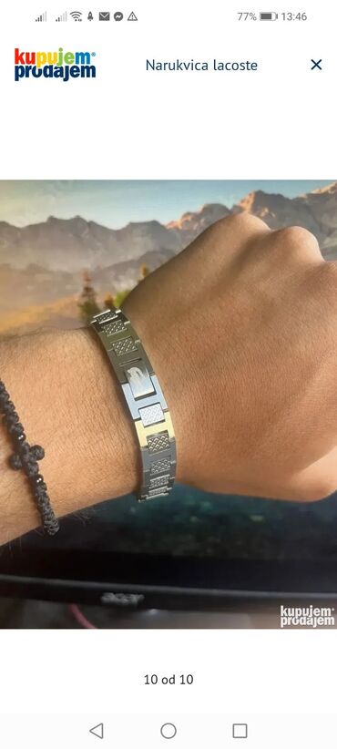 Narukvice: Narukvica Lacoste hirurški čelikCena:2200din — 8
