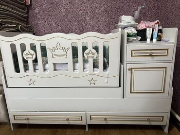 Детские односпальные кровати: Детская односпальная кровать, Б/у, Для девочки, Для мальчика, С матрасом, Дерево, Бесплатная доставка — 6