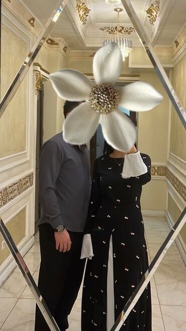 дизайнерские платья: Кече көйнөгү, А-силуэт, Узун модель, S