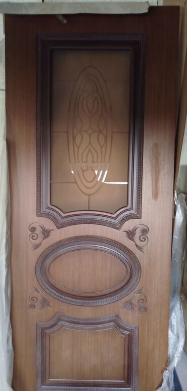 входные двери деревянные: Межкомнатная дверь со стеклом, Витражная, цвет - Коричневый