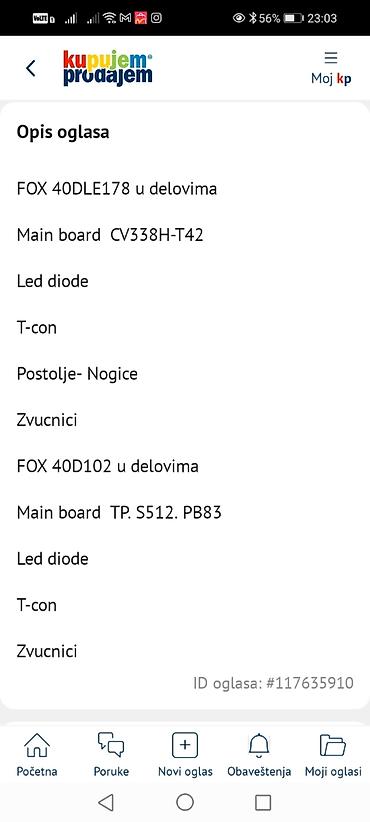 Aksesoari za TV i video: FOX 40DLE178 i FOX 40D102 – delovi za televizore (40") Dostupne — 1