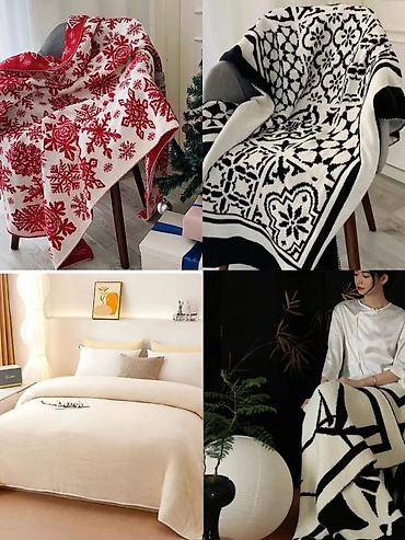 Одеяла и пледы: Плед, Новый, Вязаный — 1