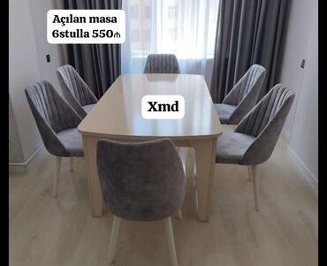 perla mebel stol stul qiymetleri: Qonaq otağı üçün, Yeni, 6 stul
