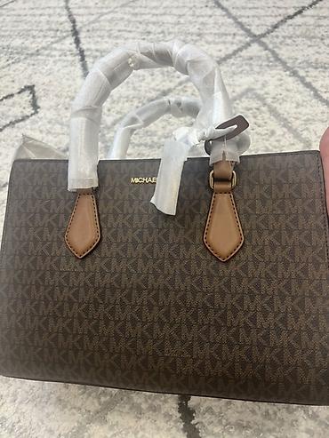 mk сумки: Сумка MICHAEL Michael Kors Sheila MD CZ Satchel, цвет Brown.💥 — 3