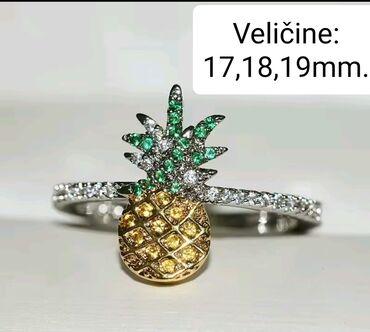 srebrni lanac sa krstom: Women's ring, Material: Cubic zirconia