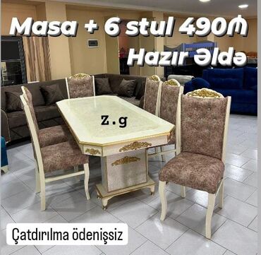 stul dəsti: Masa desti yeni qonaq otağı mebeli