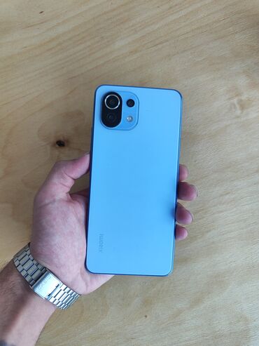 telefon düyməli: Xiaomi Mi 11 Lite, 256 GB, rəng - Mavi, 
 Düyməli, Barmaq izi