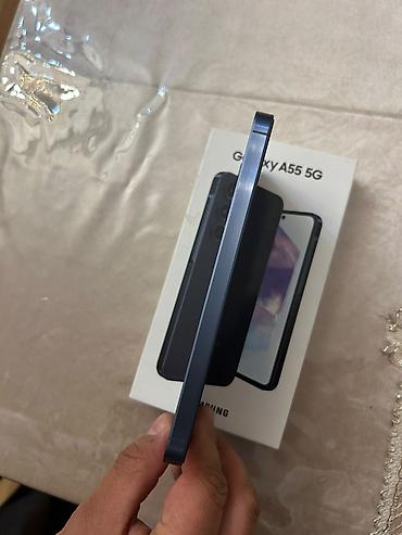 Samsung Galaxy A55 5G, 128 GB, rəng - Mavi, Barmaq izi