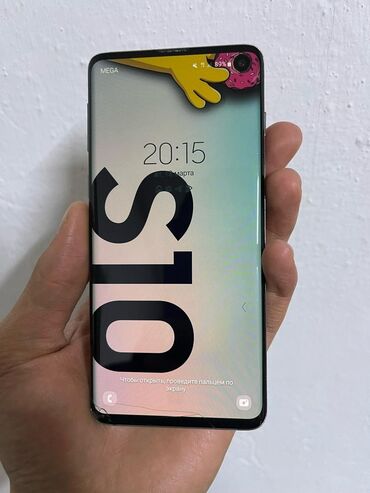 телефон без камеры: Samsung Galaxy S10, Б/у, 128 ГБ, цвет - Синий, 2 SIM