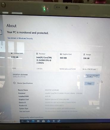 toshiba notebook: Tam işlək vəziyyətdədir. Üstündə Windows 10 sistemi var. Processor - — 8