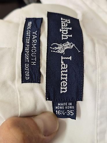 pull and: Мужская рубашка, L, Polo Ralph Lauren, Б/у, цвет - Белый, Самовывоз — 5