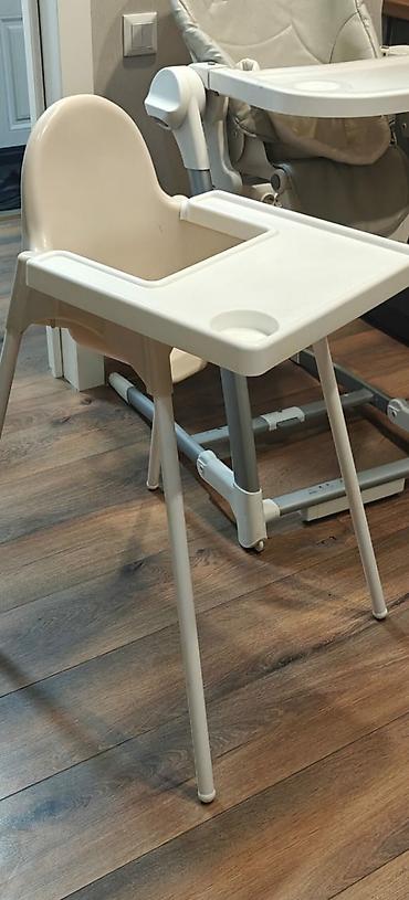 Детская мебель: Стульчик для кормления, Б/у, Ikea, Пластик, цвет - Бежевый — 1