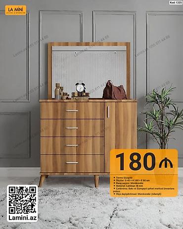 kamod: Termo güzgülü komod – La Mini (Kod: 1335) - Ölçülər: D 40 × H 180 × E — 1