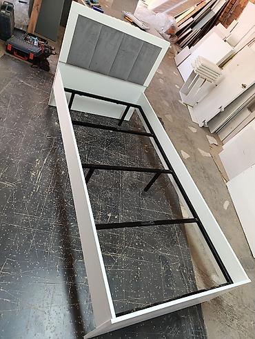 Односпальные кровати: Односпальная кровать, Новый, С мягким изголовьем, длина - 200 см — 3