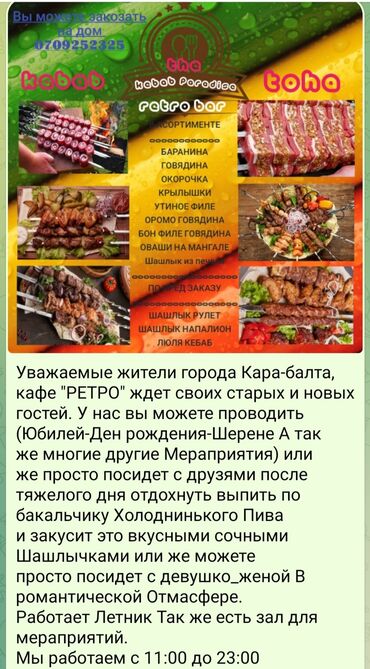 Мясо, рыба, птица: Вы можете у нас в Retro с кайфом отдохнут шашлычки и пива и все