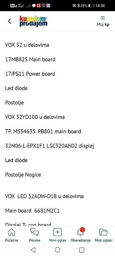 Aksesoari za TV i video: Vox 32YD300 – delovi i postolja + postolje za Blaupunkt 32" Dostupne — 10