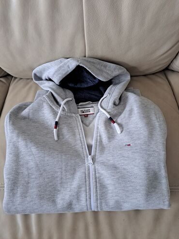 new yorker kape: Sweatshirt, XL (EU 54), Tommy Hilfiger, color - Grey, With pockets