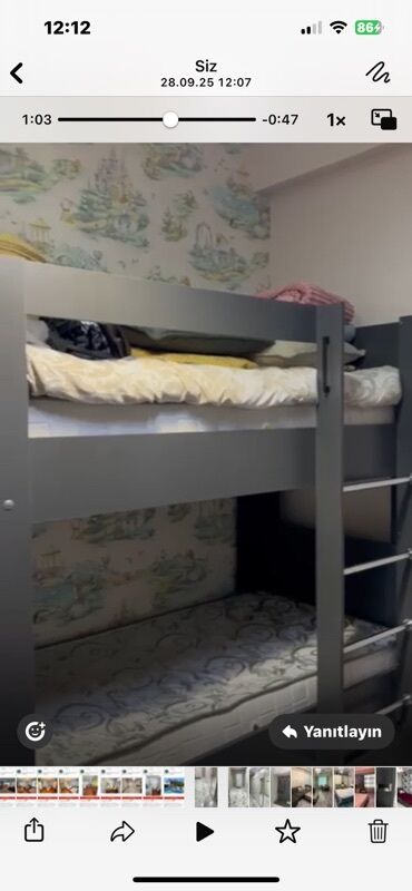 двухъярусная кровать для детей: Oğlan və qız üçün, Çarpayı, Matras ilə, Siyirməsiz, Taxta