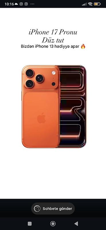iphone 17 pro maz: IPhone 17 Pro, Narıncı, Face ID — 1