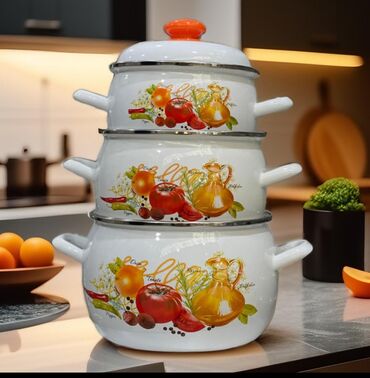 Tava-qazan dəstləri: Qazan, rəng - Ağ — 6