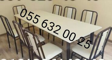 Bağ, çöl masa və oturacaq dəstləri: Yeni, Kvadrat masa, 4 stul, Açılmayan, Stullar ilə, Dəri, Azərbaycan — 21