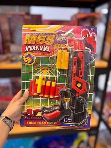 at oyuncaq: Uşaq oyuncaqları – süngər oxlu atıcı dəstlər 1) M65 Spider Man süngər — 2
