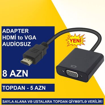 Digər kompüter aksesuarları: HDMİ Adapterlər SAYLA ALANA VƏ USTALARA TOPDAN QİYMƏTLƏ VERİLİR! ⭐HDMİ -da lalafo.az — 8 Digər kompüter aksesuarları: HDMİ Adapterlər SAYLA ALANA VƏ USTALARA TOPDAN QİYMƏTLƏ VERİLİR! ⭐HDMİ — 8