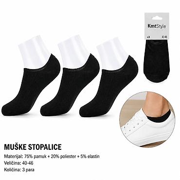KMT Muške stopalice – 3 para - Tip: muške nevidljive čarape/stopalice