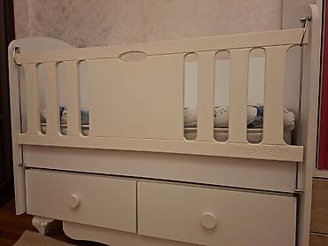 Beşiklər: Uşaq beşiyi – Sweet Baby, ağ rəng - Material: möhkəm ağ MDF/taxta — 6
