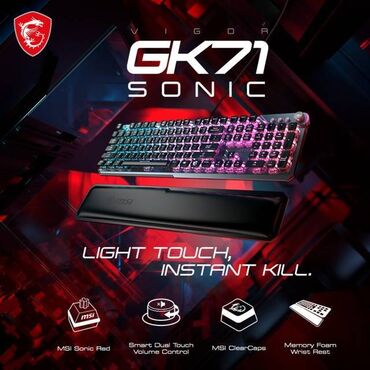 Klaviaturalar: 👉 msi vigor gk71 sonic red switches - oyun klaviaturası 35 qramlıq