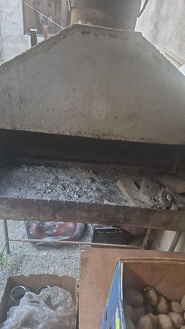 barbekü: Metall soba-manqal – tüstü borulu, örtüklü - Material: qalın metal — 4
