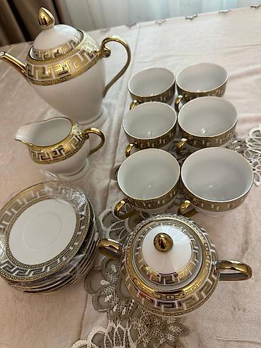 boşqab dəstləri: Çay dəsti, rəng - Ağ, Farfor, 6 nəfərlik, Yaponiya — 3
