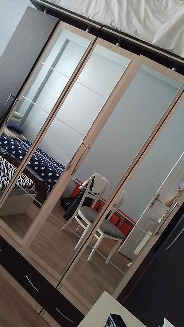 антресоль: Dördkapılı güzgülü şkaf - Material: laminat/LDSP korpus, açıq ağac — 2