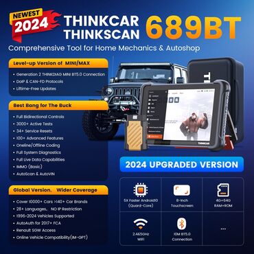 Alati za automobile: Thinkcar ThinkScan 689BT OBD2 Dijagnostički skener Puni sistem 34 — 8
