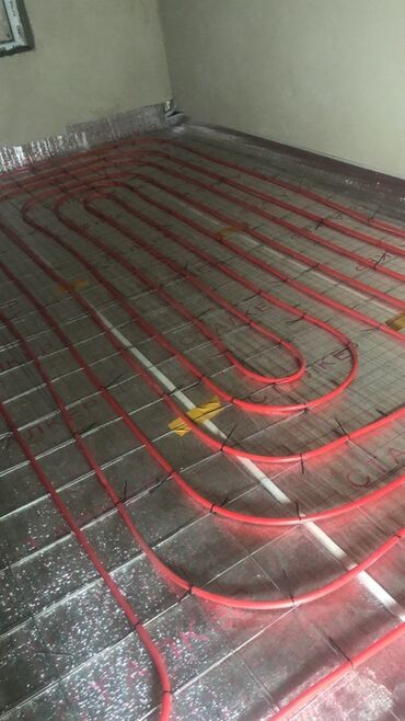 цены на строительные работы в бишкеке 2022 год: Водяной тёплый пол под стяжку - Монтаж контуров отопления из гибких