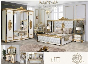 jysk мебель: Двуспальная кровать, Шкаф, Трюмо, 2 тумбы, Турция, Новый