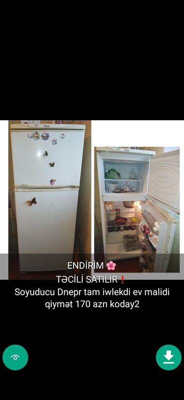 lalafo ikinci el soyuducular: 2 qapılı Soyuducu Satılır