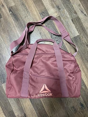 canta modelləri: Reebok idman çantası. Toz çəhrayı rəngdə, gündəlik istifadə, idman — 1