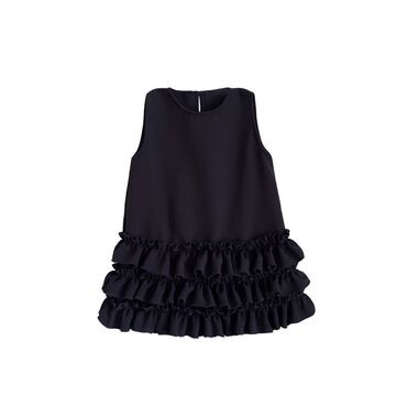 платья шелк: Детское платье, цвет - Черный, Новый