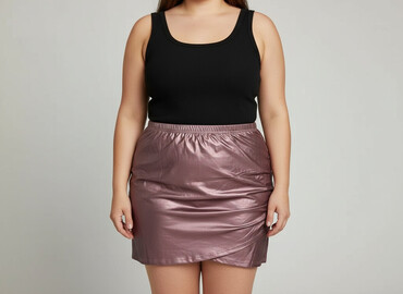elegancka spódnice z wysokim stanem: Shein Curve, Spódnica damska, rozmiar 4XL