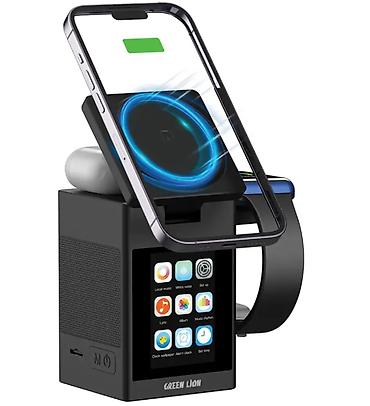pods: Green Lion Smart Station Pro, LCD sensorlu Ekranı, simsiz şarj — 4
