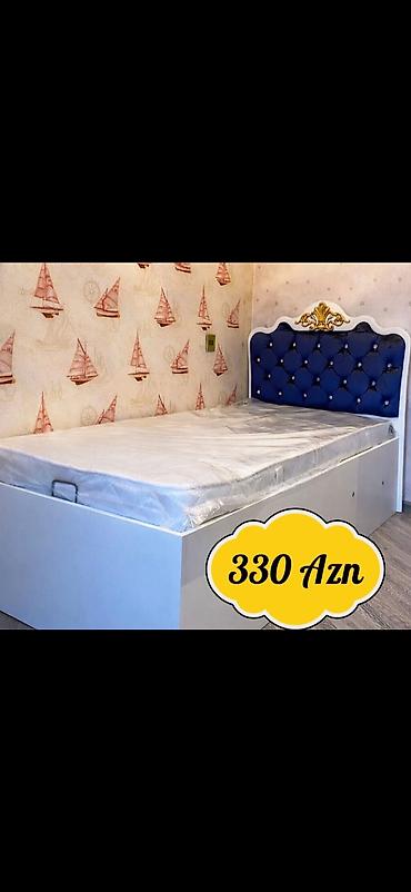 uşaq üçün matras: Tək nəfərlik çarpayı – 330 AZN - Rəng: ağ korpus, mavi tufted başlıq — 1