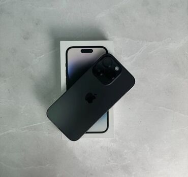 Apple iPhone: IPhone 14 Pro, Б/у, 128 ГБ, Черный, Чехол, Коробка, 88 %