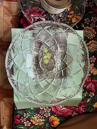 салатница: Стеклянная салатница (фруктовая ваза) DG Glass, модель Larous, 1 шт — 1