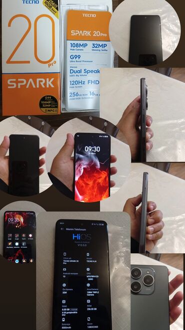 Tecno: Tecno Spark 20 Pro, 256 GB, rəng - Boz, Sensor, Barmaq izi, İki sim kartlı — 2